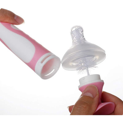 Cepillo de limpieza de botellas de silicona con limpiador de pezones para botellas para bebés 10.4 * 2.2 en / 26.5 * 5.8