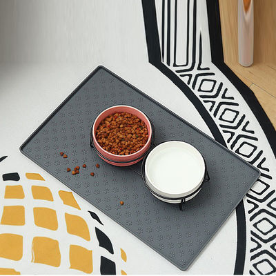 Matilla de cuenco para perros y gatos de silicona almohadilla de alimentos no adhesiva con múltiples colores e impresión personalizada