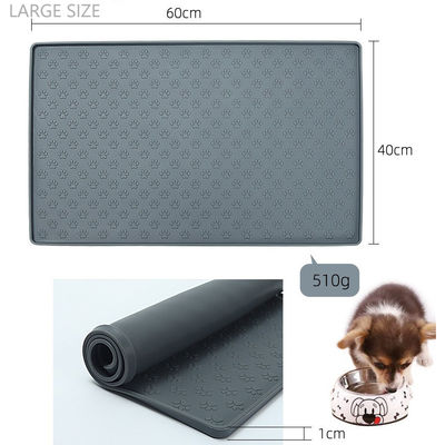 Matilla de cuenco para perros y gatos de silicona almohadilla de alimentos no adhesiva con múltiples colores e impresión personalizada