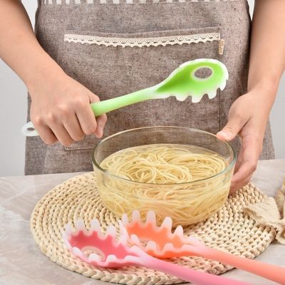 Cuchara de pasta de silicona portátil antiadherente para cocinar utensilios de cocina ecológicos
