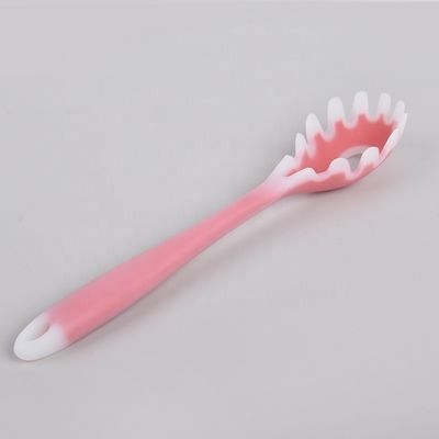 Cuchara de pasta de silicona portátil antiadherente para cocinar utensilios de cocina ecológicos