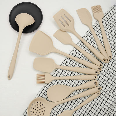 Conjunto de utensilios de cocina de silicona de 11 piezas con soporte redondo Herramientas de cocina multifuncionales