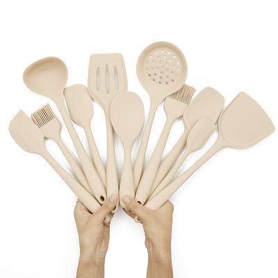 Conjunto de utensilios de cocina de silicona de 11 piezas con soporte redondo Herramientas de cocina multifuncionales