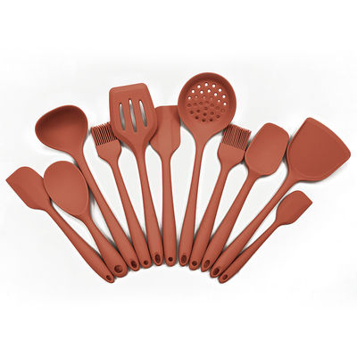 Conjunto de utensilios de cocina de silicona de 11 piezas con soporte redondo Herramientas de cocina multifuncionales