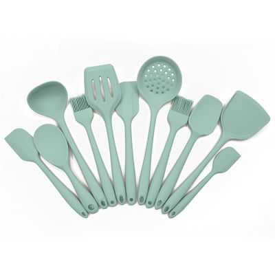 Conjunto de utensilios de cocina de silicona de 11 piezas con soporte redondo Herramientas de cocina multifuncionales