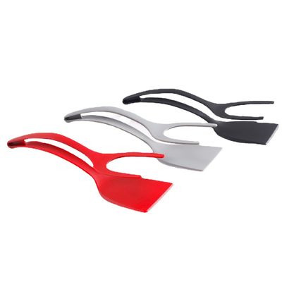 Clip de comida conveniente 2 en 1 para recoger huevos y voltear carne en cocina sostenible