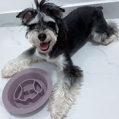 Tensión no aplicable Cuenco de limpieza de perro de silicona diseño de alimentador lento interactivo