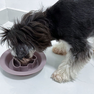 Tensión no aplicable Cuenco de limpieza de perro de silicona diseño de alimentador lento interactivo