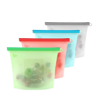 Bolsa de almacenamiento reutilizable de silicona de grado alimenticio de tipo tridimensional
