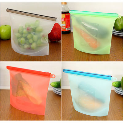Bolsa de almacenamiento reutilizable de silicona de grado alimenticio de tipo tridimensional