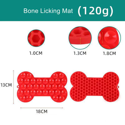 Tejido de silicona personalizado para perros para la alimentación lenta en forma de hueso y diseño de succión