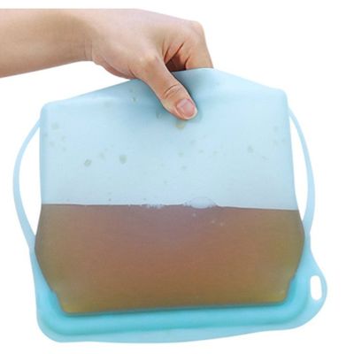 Bolsa de silicona para cocinar de grado alimenticio para almacenamiento resistente al agua y reutilizable 1 mm de espesor