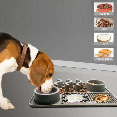 BPA-Free Silicona para mascotas Mat de cuenco de comida para perros cachorros Resistencia a la temperatura -40 a 250