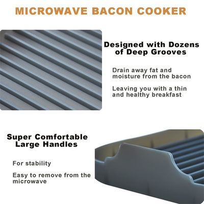 Pansilla de silicona sostenible para microondas y horno de cocción gris o personalizada